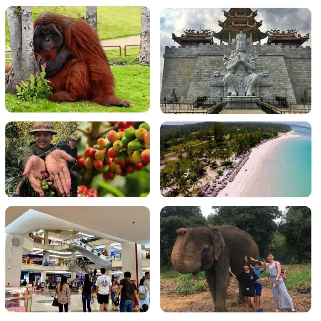 anmon / treasure bay tcc mal tanjung pinang and blue lake is our package destination and lohan temple favorite place of visitors