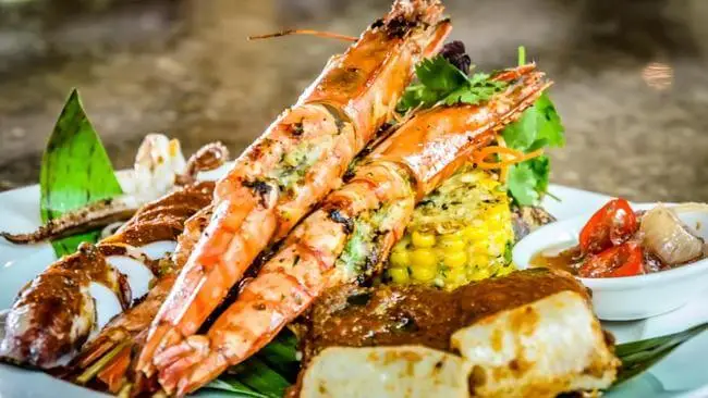 Fresh seafood ingredients sourced daily in Bintan Island