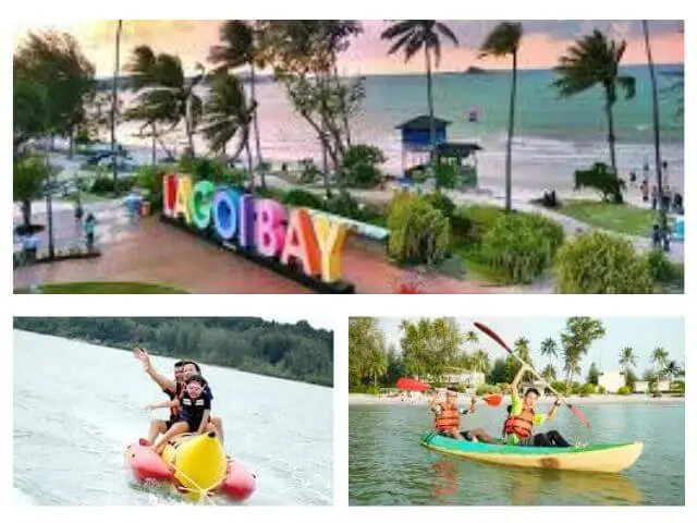 Lagoi Bay beach and Plaza Lagoi area in Bintan Island, Indonesia